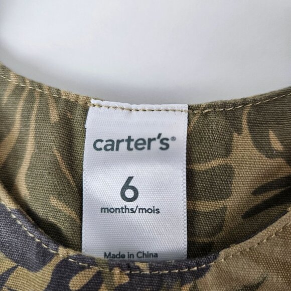 Carters Baby Romper Jungle Print Size 6 Months Little Beach Bum Surf Club - Picture 7 of 8